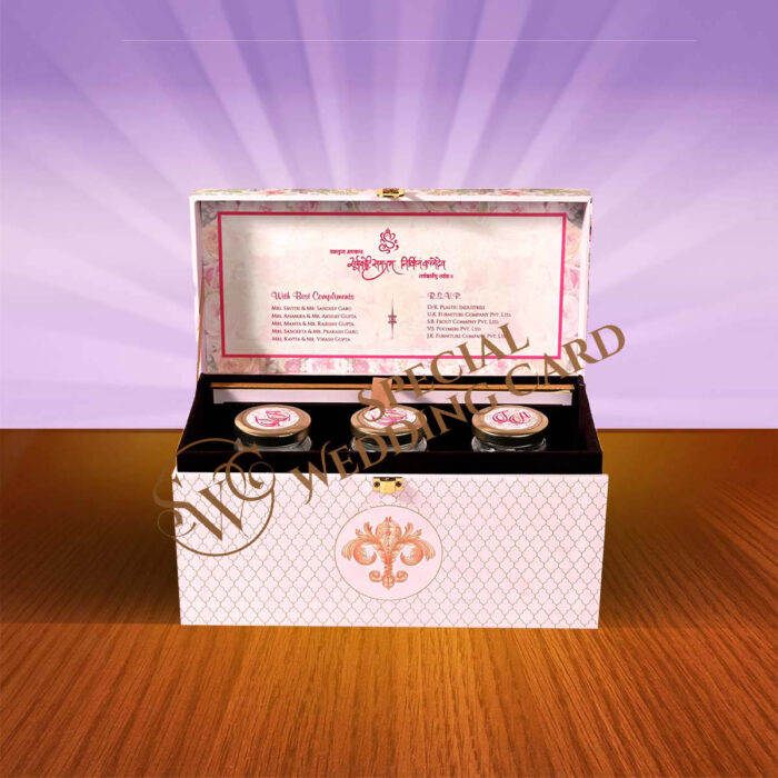 Pink wedding card gift box 2 re